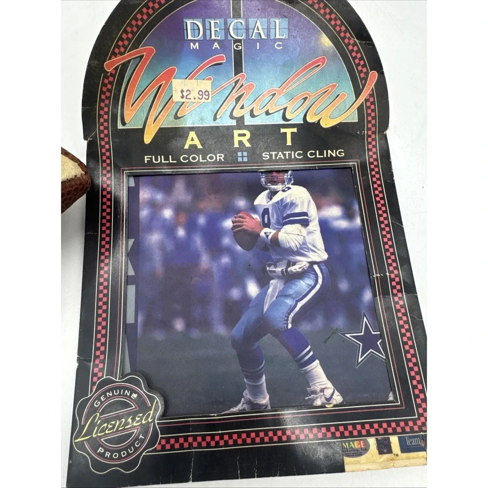 1996  Dallas‎ Cowboys Super Bowl Champions Mini Football And Troy Aikman Window